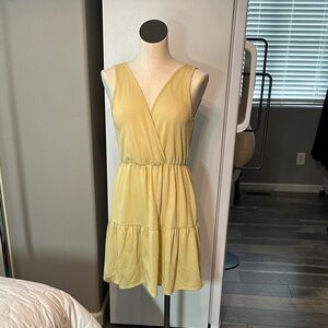 Caution To The Wind Yellow Mini Dress